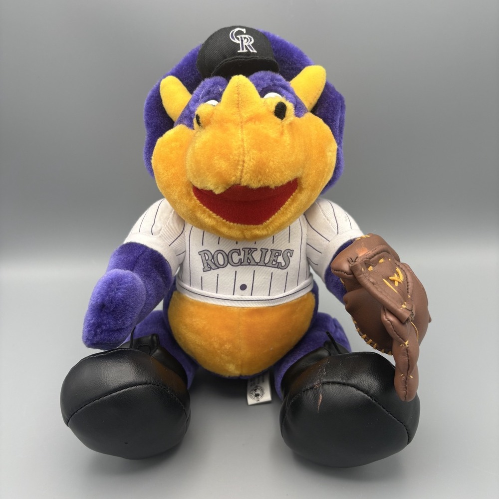 Colorado Rockies Dinger Mascot Plush 9.5" w/ Baseball Glove by Twins Enterprise